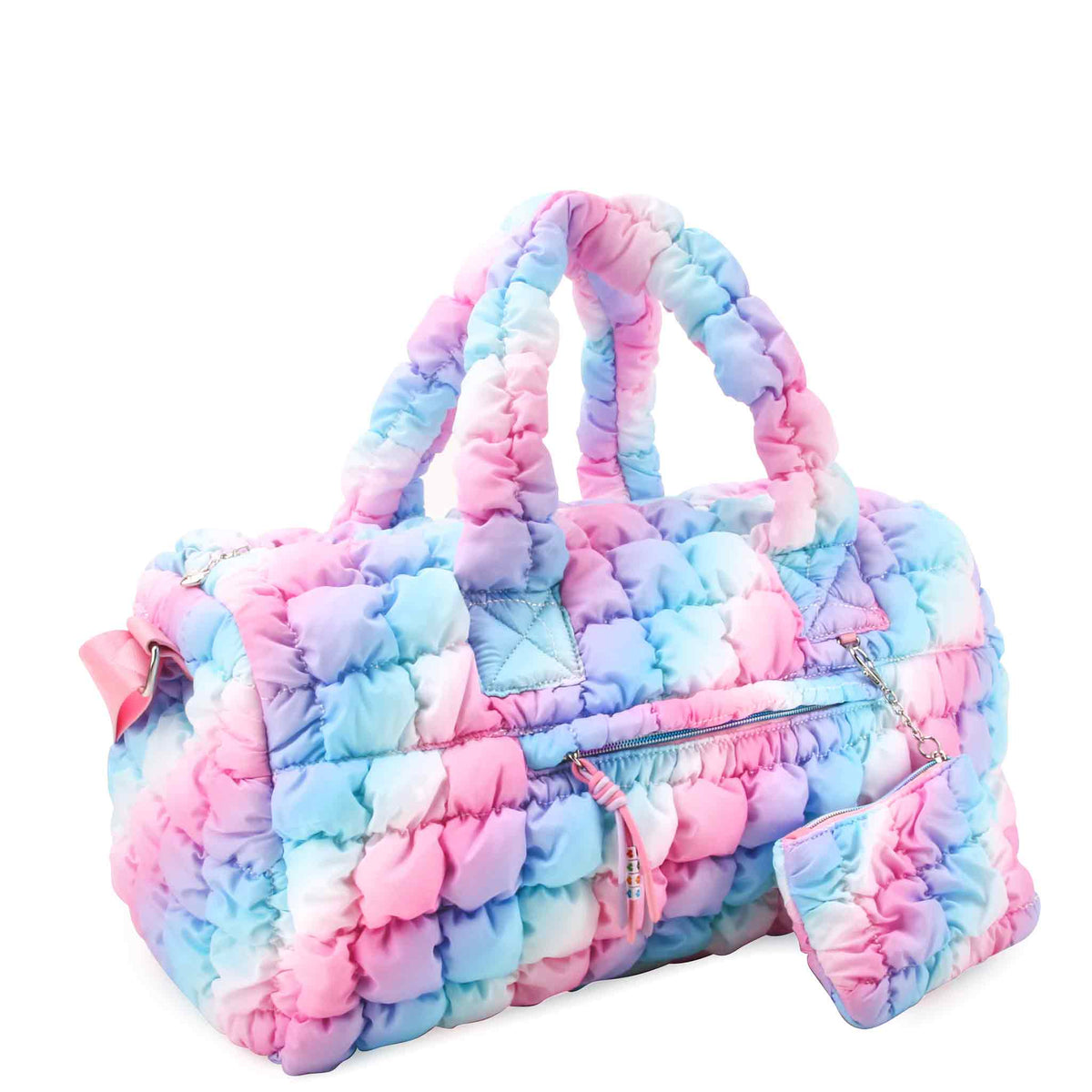 Quilted Scrunchies Large Duffle Bag: Icy Ombre Scrunch