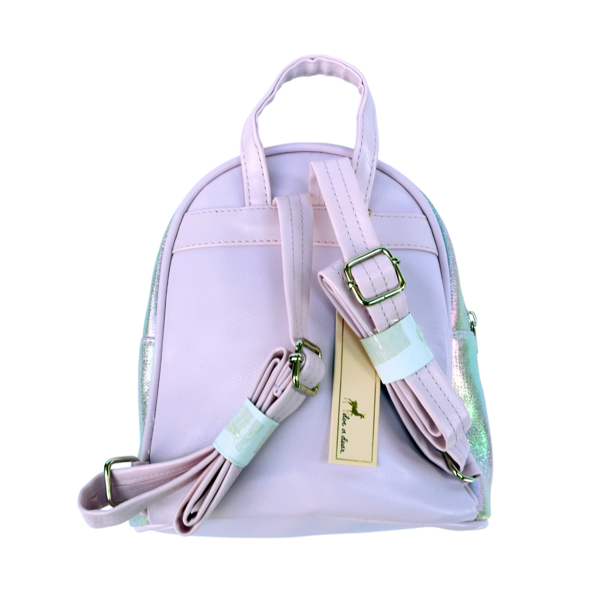 Bunny Iridescent Backpack: Pink
