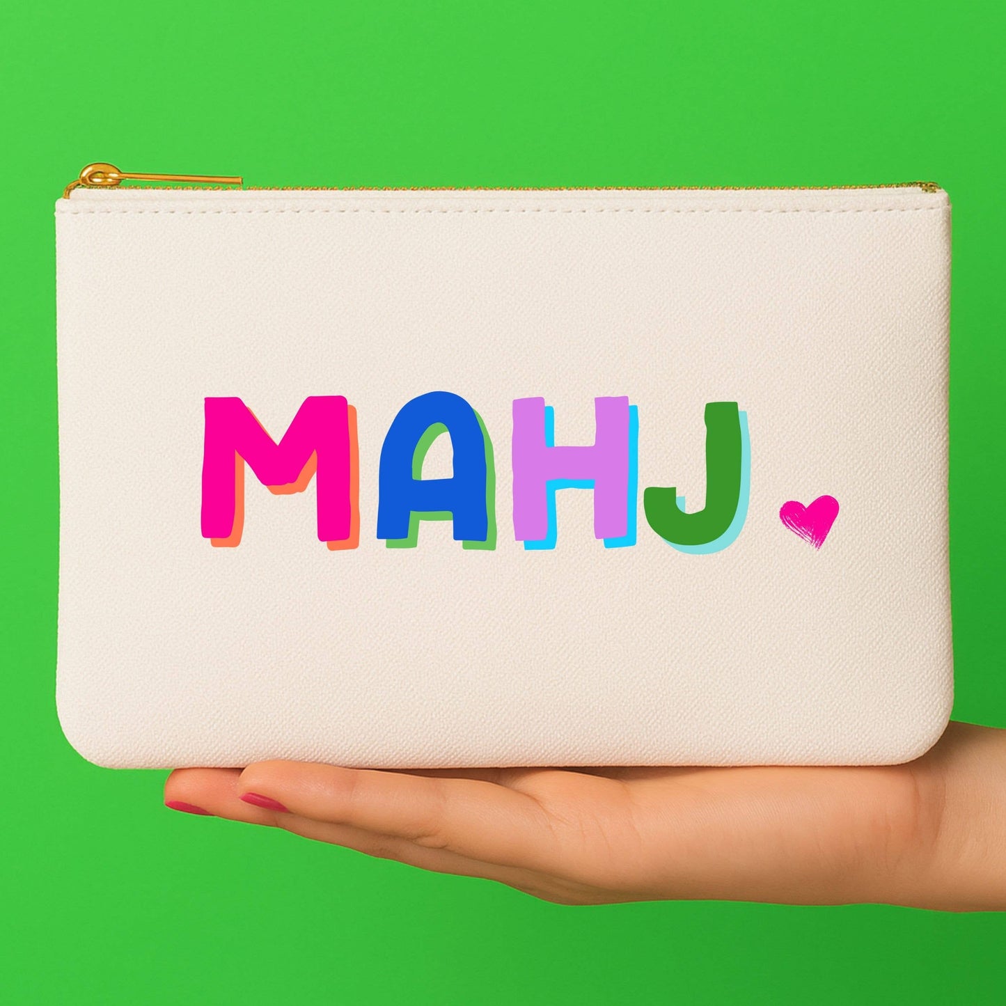*NEW Mahjong Bag | Canvas mahjong gift w/ cocktail zipper