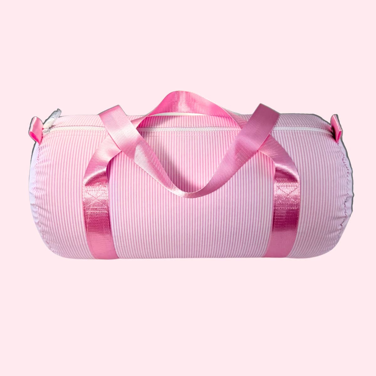 Pink Preppy Stripe ~WIPEABLE~ Medium Duffel | Mint
