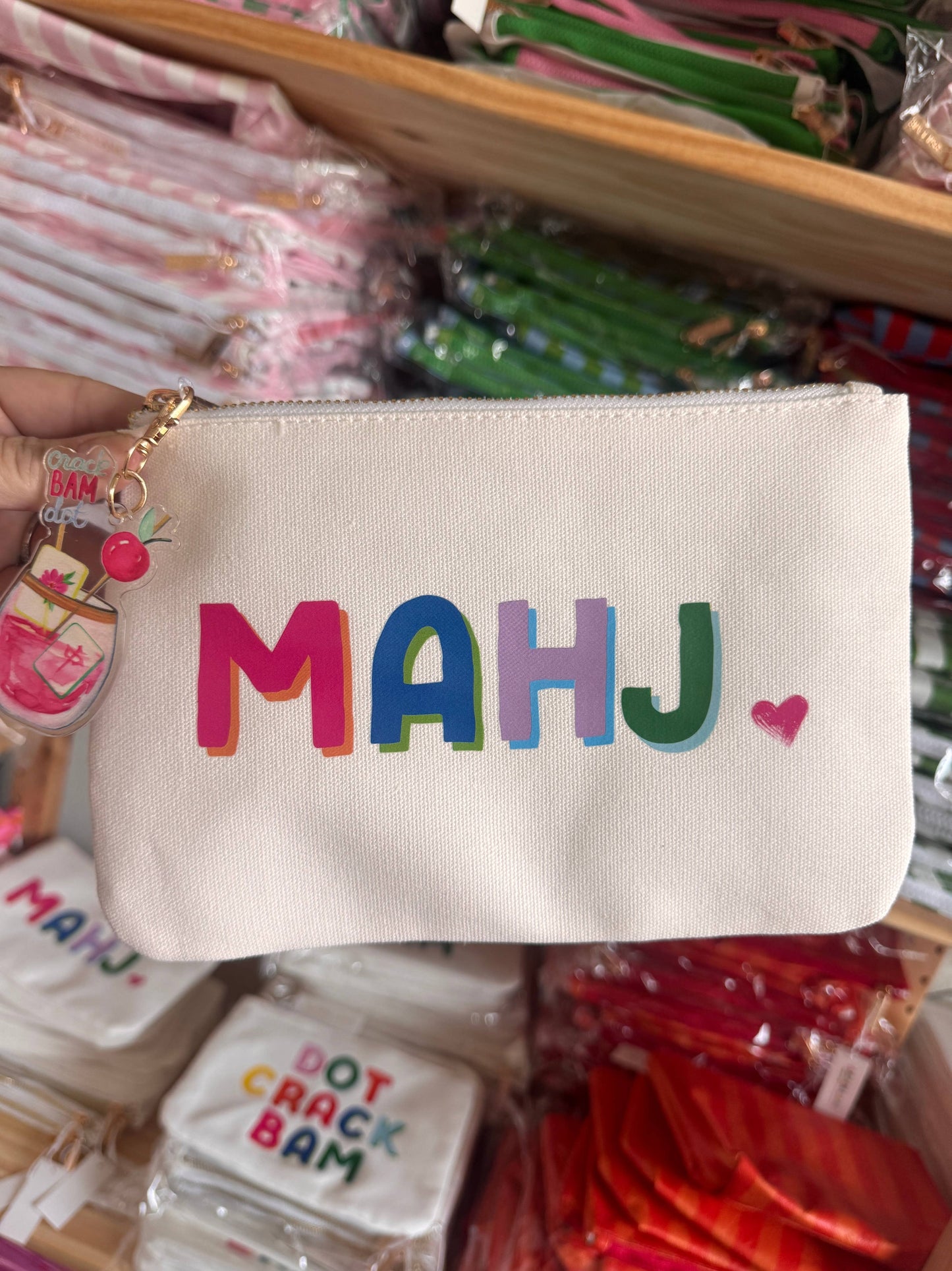 *NEW Mahjong Bag | Canvas mahjong gift w/ cocktail zipper