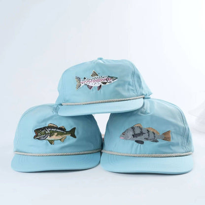 Rainbow Trout Rope Cap, Aqua