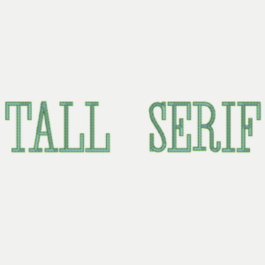 Tall Serif Satin Bean
