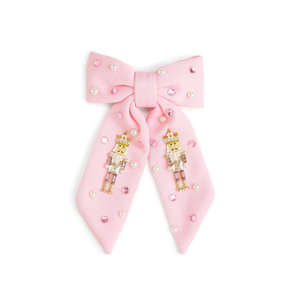 Nutcracker Christmas Gemstone Clip - Kids Hair Accessories