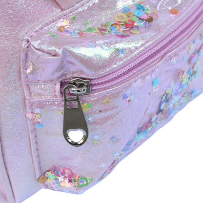 Bunny Iridescent Backpack: Pink