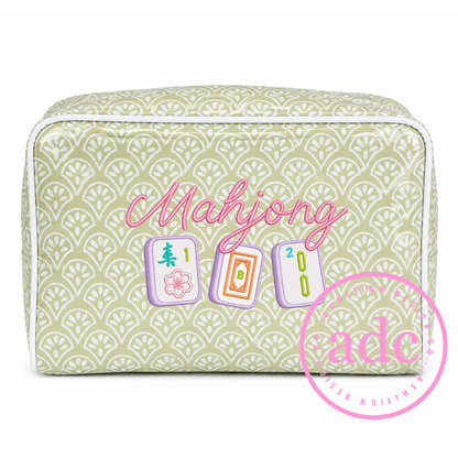 Mahjong Large Clear-Coated Tote Pouch