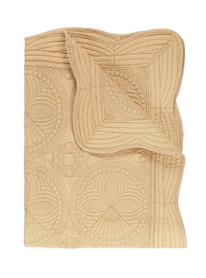 Heirloom Quilt - Baby Quilt Blanket Monogram: White & Pink
