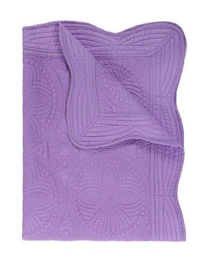 Heirloom Quilt - Baby Quilt Blanket Monogram: White & Baby Blue