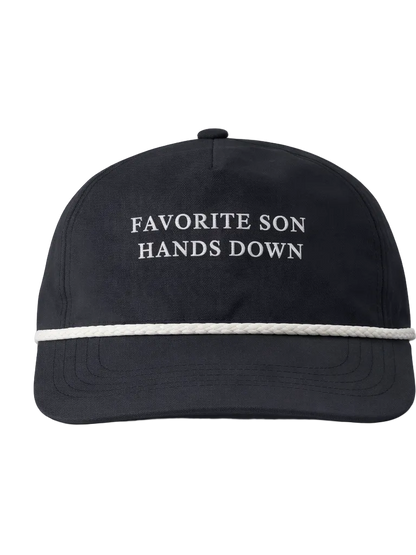 Favorite Son Hands Down Rope Cap, Black