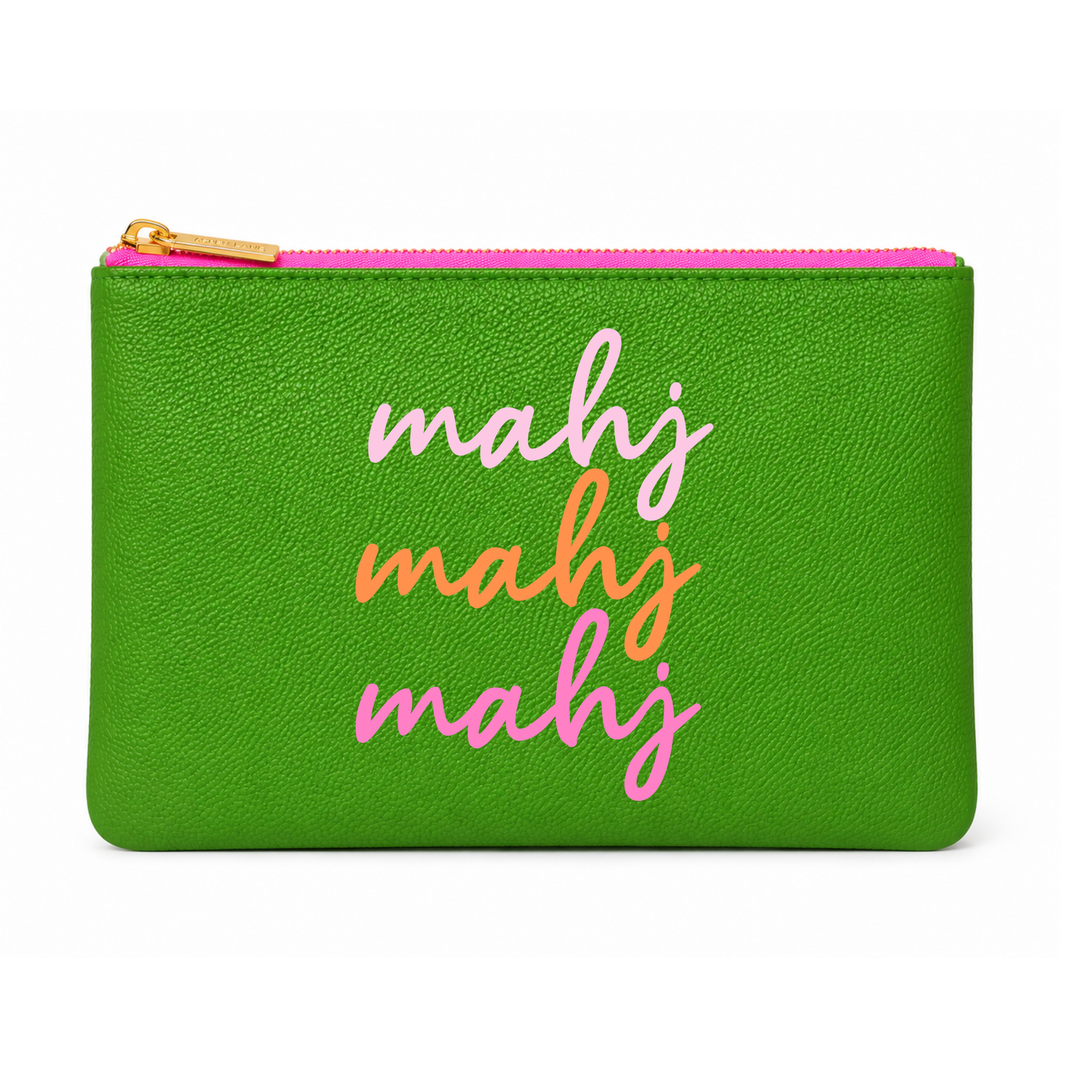 *NEW Mahjong Bag Ombre Mahj green mahjong pouch 8X10"