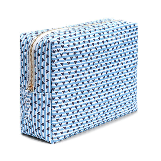 Sailor Hearts Large Pouch: Sailor Hearts - Chatham Blue / OS