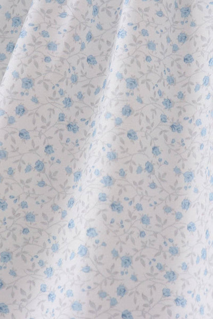 Blue Floral Embroidered Dress