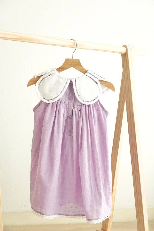 Lavender Floral Swiss Dot