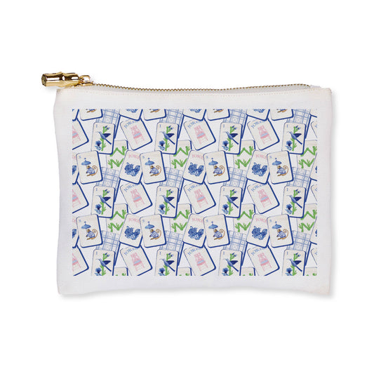 Flat Zip - Blue Mahjong