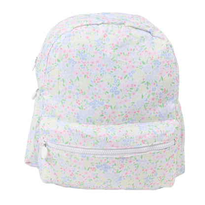 Nylon Backpack (Full Size): Navy/Green Plaid