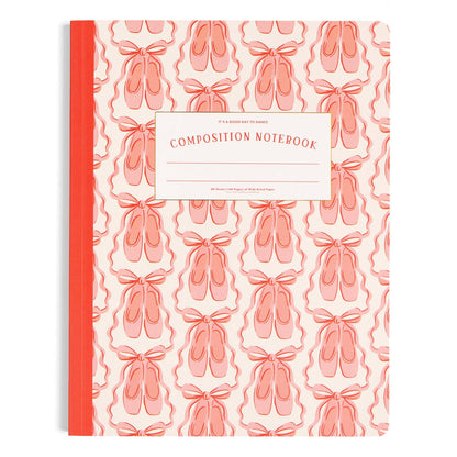 Ballet Slippers & Bows Dancer Composition Notebook