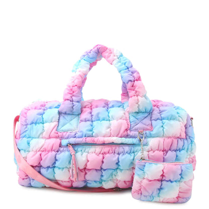 Quilted Scrunchies Large Duffle Bag: Icy Ombre Scrunch