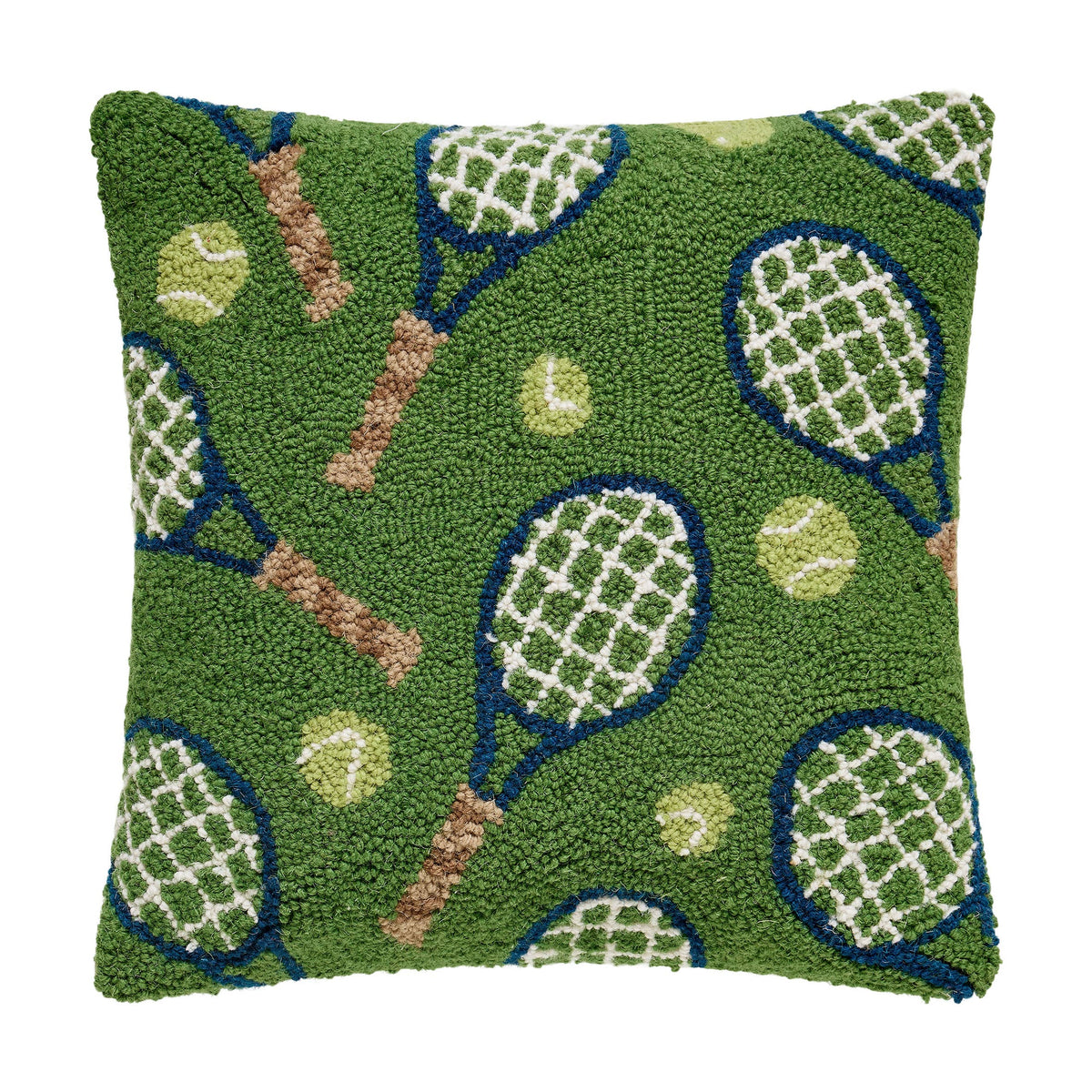 All Over Tennis Racquets Hook Pillow