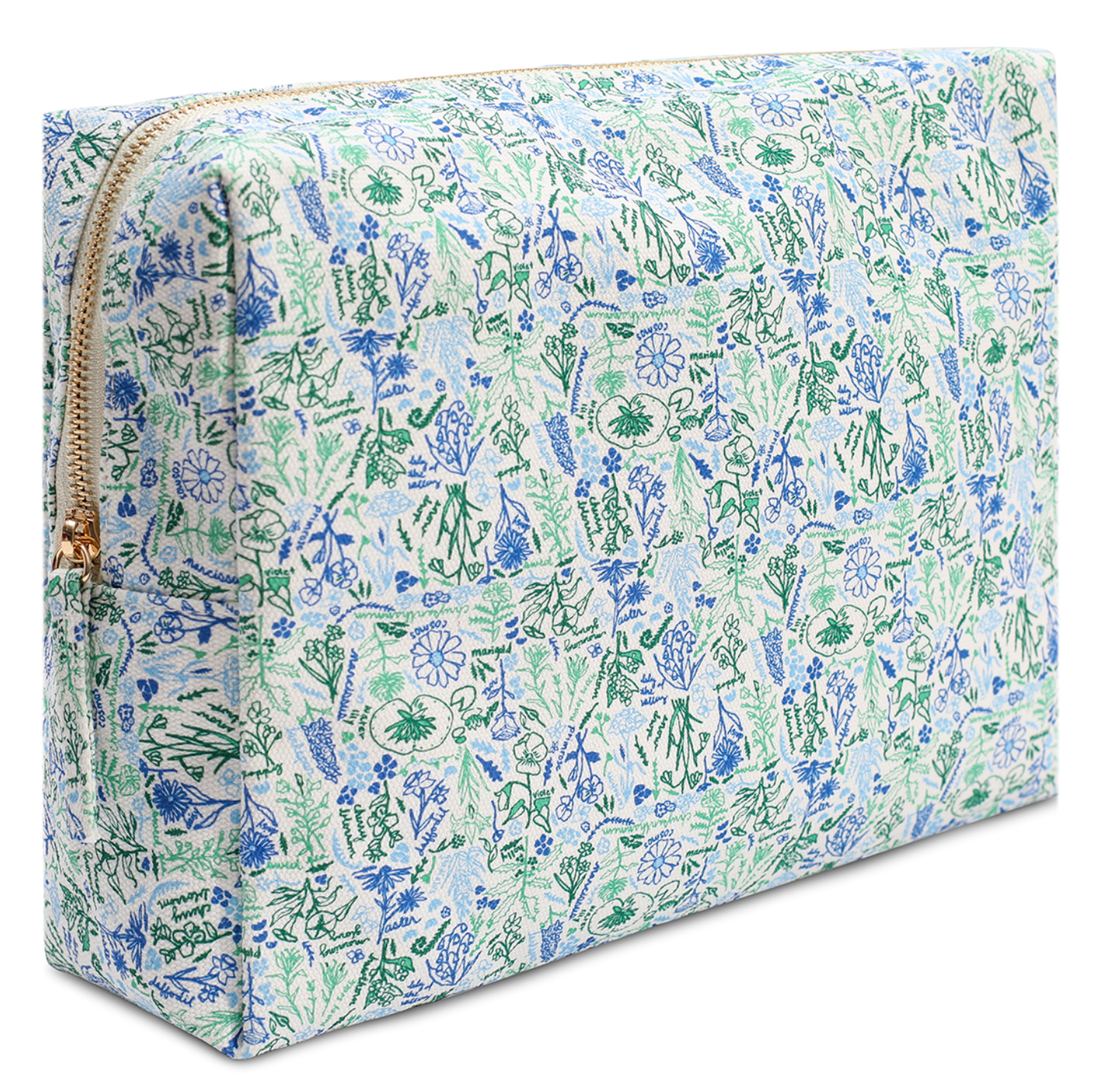 Birth Flowers Large Travel Pouch: Birth Flowers - Aster Multi / OS