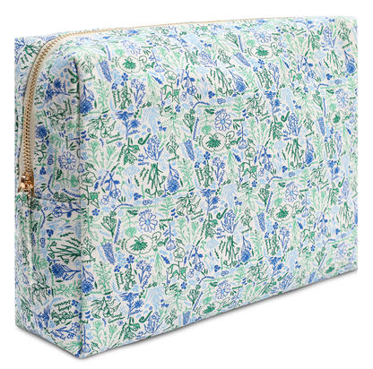 Birth Flowers Large Travel Pouch: Birth Flowers - Aster Multi / OS