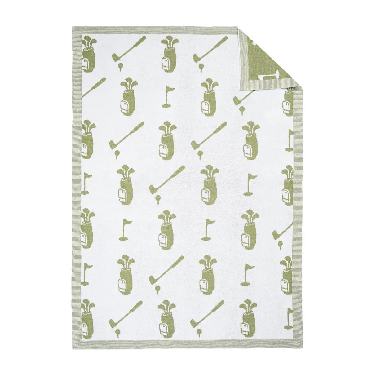 Golf Jacquard Knit Baby Blanket: Golf
