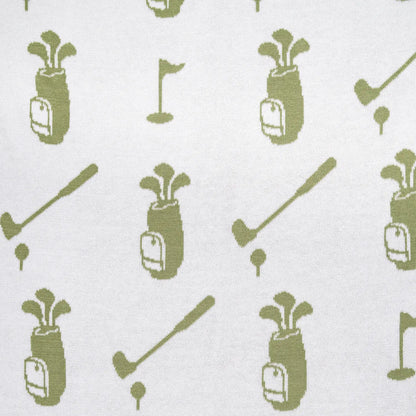 Golf Jacquard Knit Baby Blanket: Golf