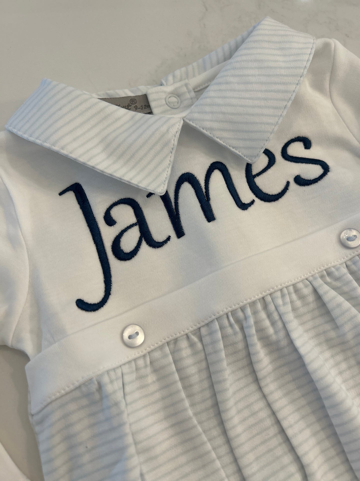 CUSTOM STRIPED BUBBLE, Baby boy coming home outfit, Striped Collared Bubble, Personalized baby gift, bubble, Pima Cotton, newborn pictures, baby gift