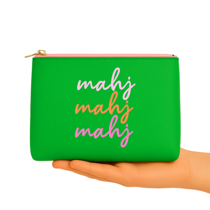 *NEW Mahjong Bag Ombre Mahj green mahjong pouch 8X10"