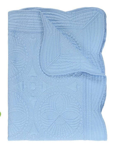 Heirloom Quilt - Baby Quilt Blanket Monogram: White & Pink