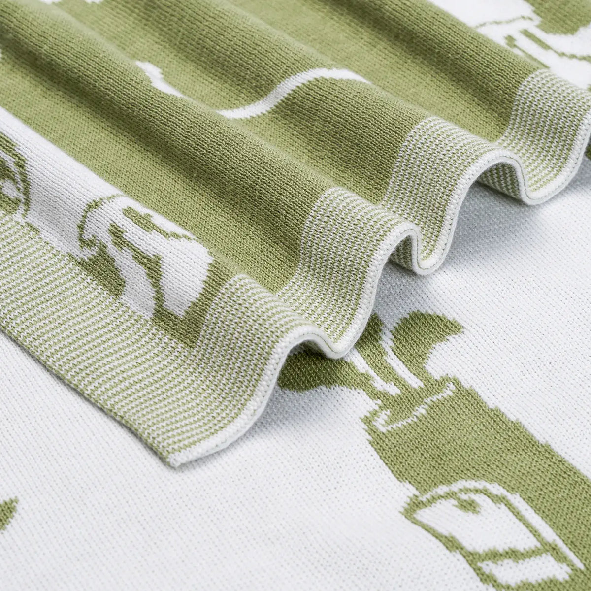 Golf Jacquard Knit Baby Blanket: Golf