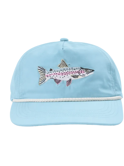 Rainbow Trout Rope Cap, Aqua