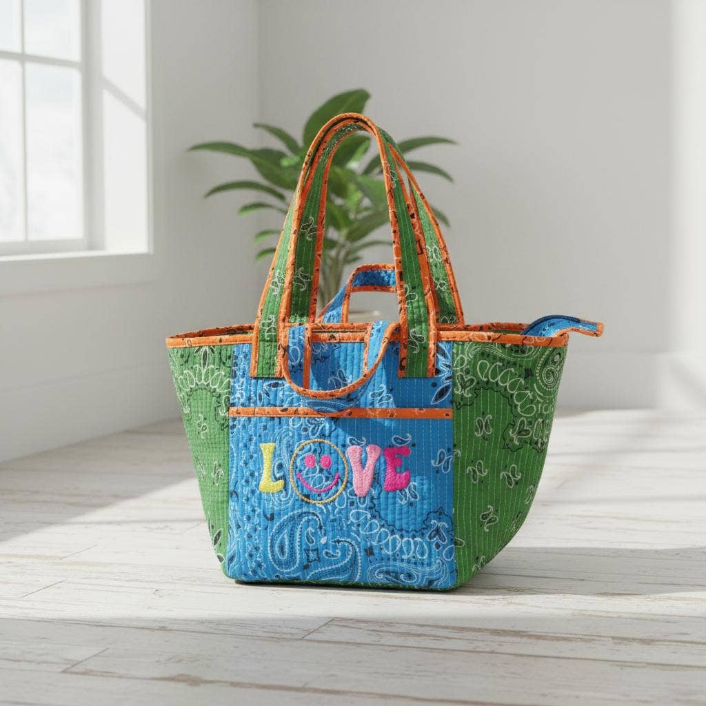 "Love" Bandana Multicolor Bag