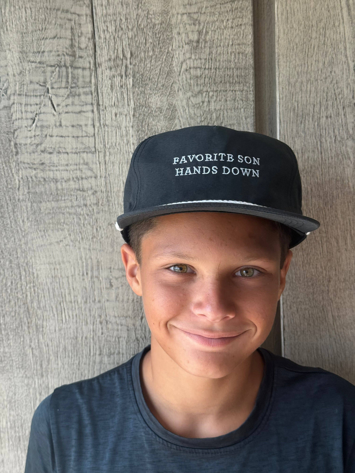 Favorite Son Hands Down Rope Cap, Black