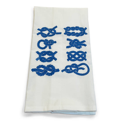 Towel - Series of Nautical Knots on White