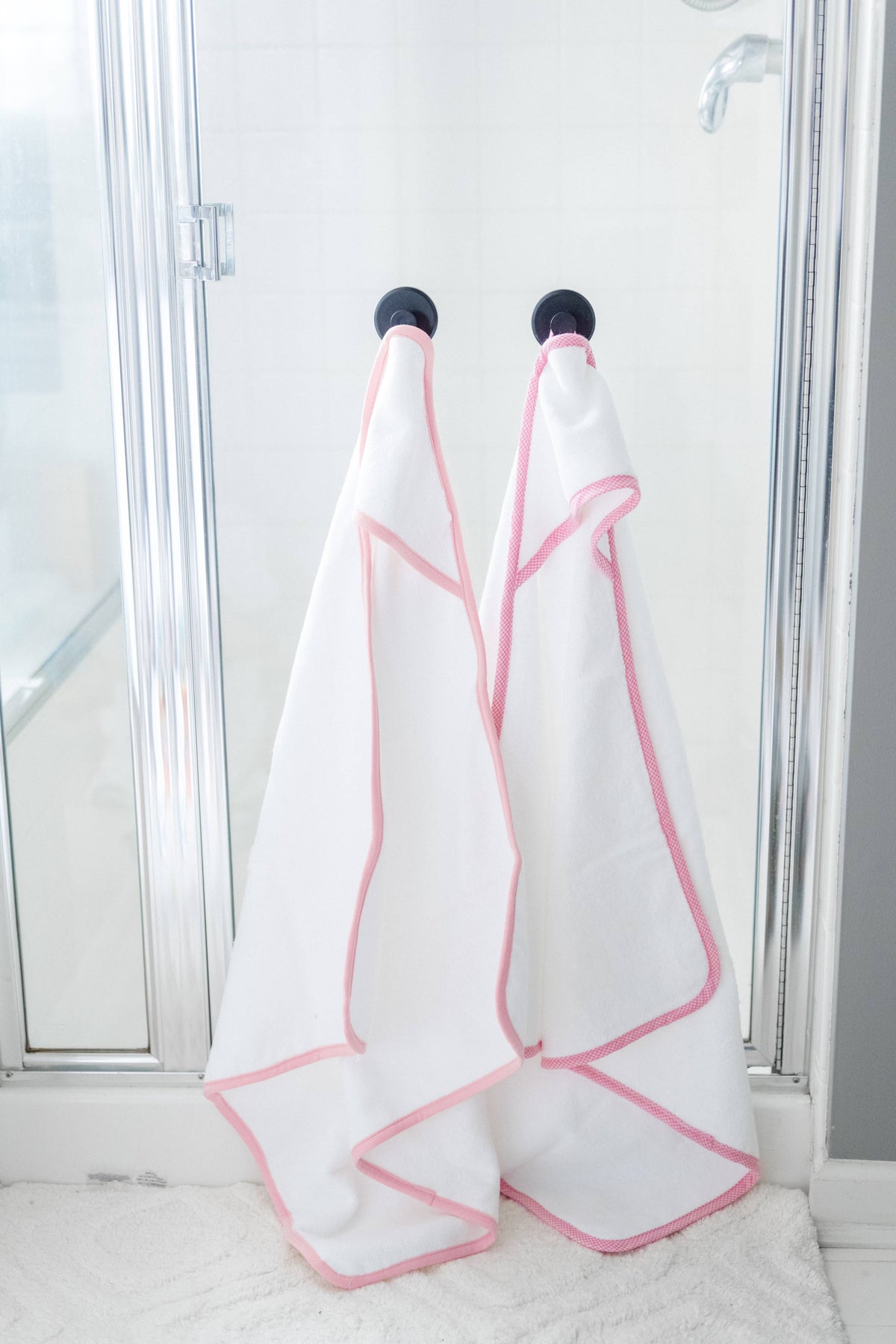 Hooded Terry Bath Towel for Baby and Toddlers | Plush Terry: Light Pink