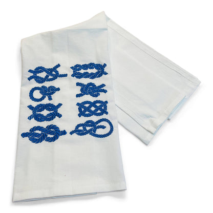 Towel - Series of Nautical Knots on White