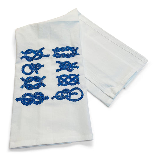 Towel - Series of Nautical Knots on White