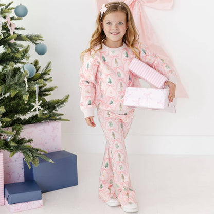 Nutcracker Trellis Christmas Flare Legging