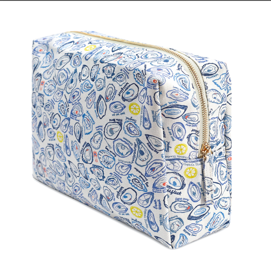 Oysters Large Travel Pouch: Oysters - Pearl Blue / OS