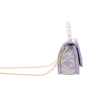 Mermaid Tail Pearl Handle Bag: Blue