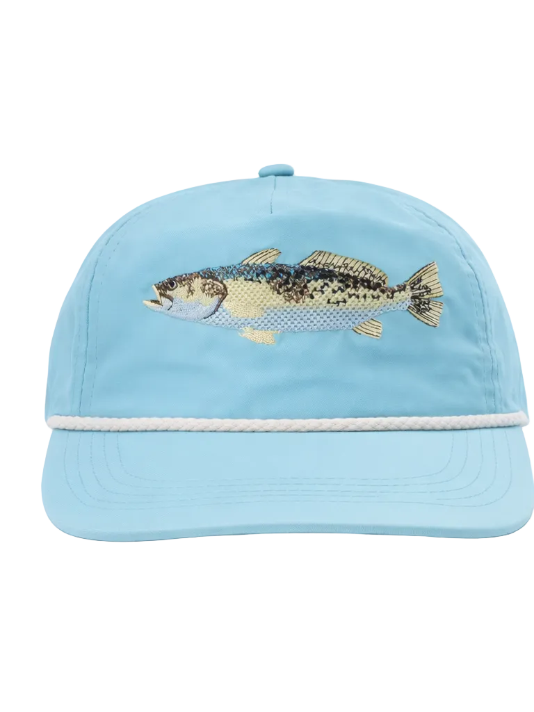 Speckled Trout Rope Cap, Aqua