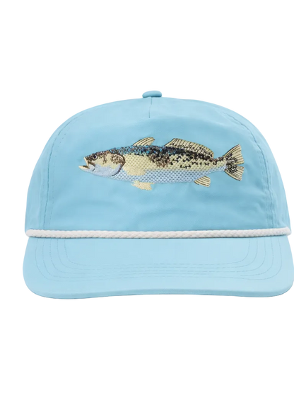 Speckled Trout Rope Cap, Aqua