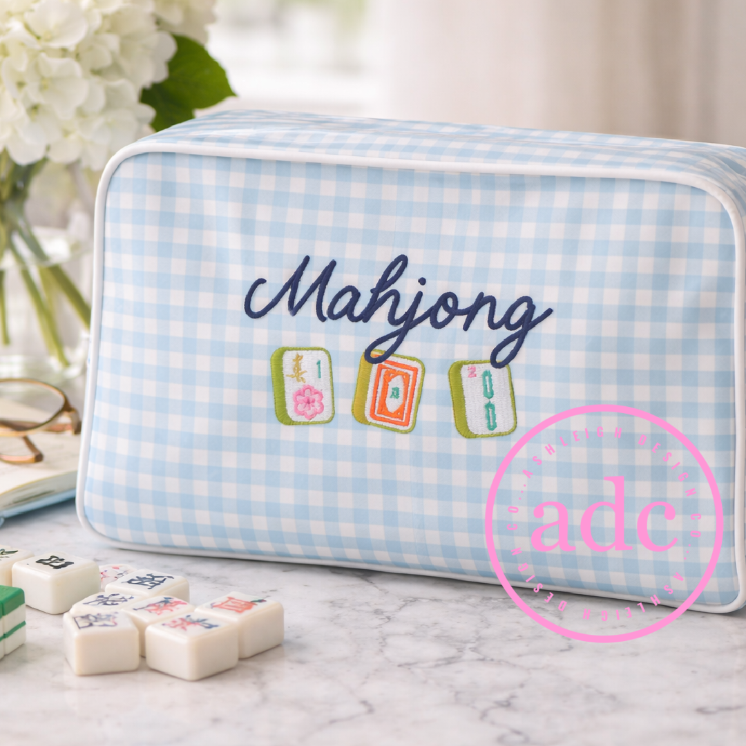 Mahjong Large Clear-Coated Tote Bag