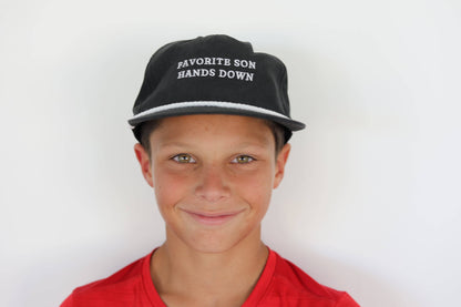 Favorite Son Hands Down Rope Cap, Black