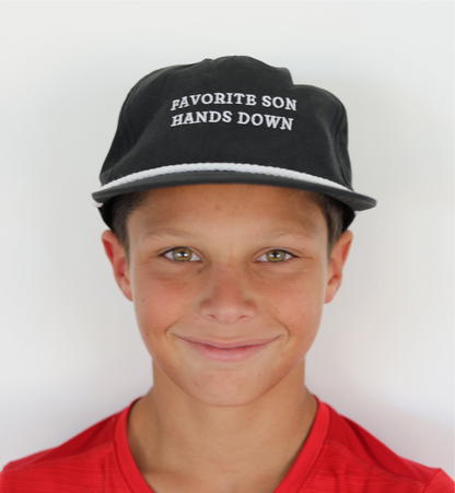 Favorite Son Hands Down Rope Cap, Black