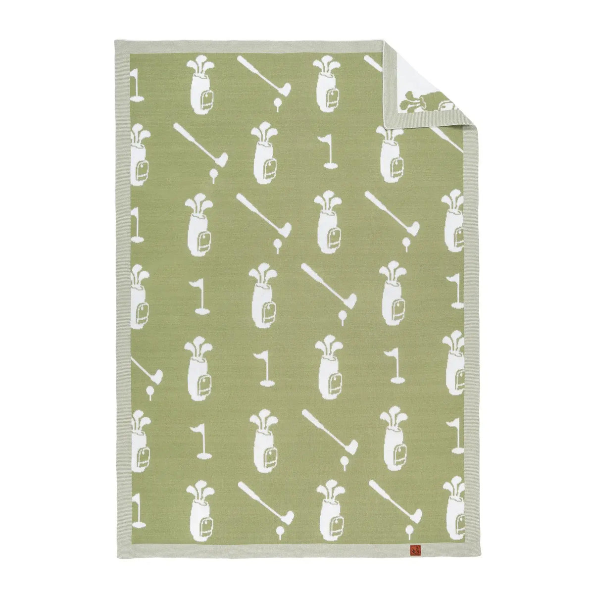 Golf Jacquard Knit Baby Blanket: Golf
