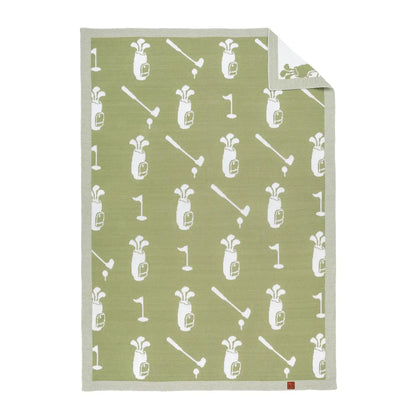 Golf Jacquard Knit Baby Blanket: Golf