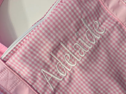 Pink Gingham Medium Duffel | Mint