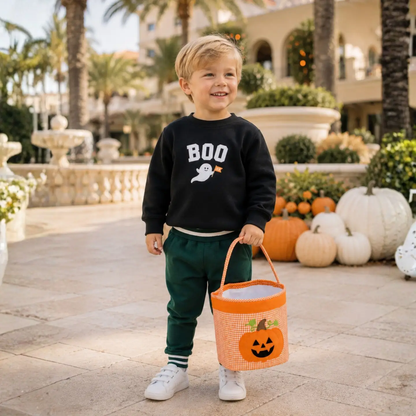 Personalized Jack-O-Lantern Trick-Or-Treat Pumpkin Tote