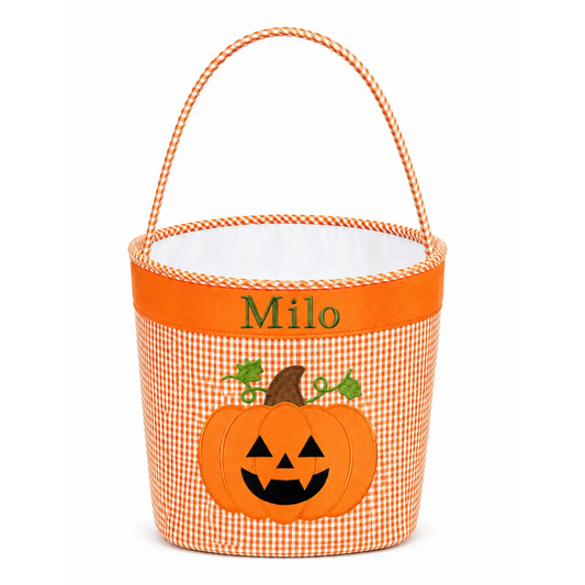 Personalized Jack-O-Lantern Trick-Or-Treat Pumpkin Tote